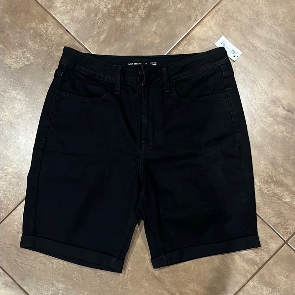 Old Navy High-Rise Black Shorts